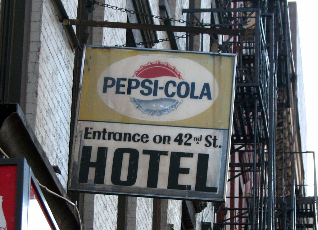 A Forgotten Sign in Times Square