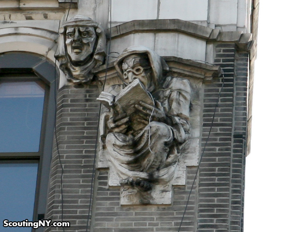 The Creepy Book-Reading Gargoyle at West 181st Street